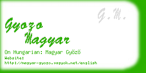 gyozo magyar business card