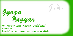 gyozo magyar business card